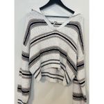 Free People  Kennedy Stripe Pullover in Ivory Size X-Small Photo 5
