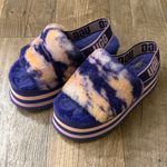 UGG  Disco Marble Slide Slippers Sheepskin Violet Night Purple Tie Dye Photo 1