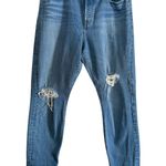 Levi's  | Wedgie High Rise Ankle Length Distressed Knee Blue Jeans | Size 32 Photo 0