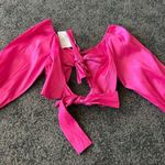 hosbjerg elora tie back buckle crop top Pink Size 6 Photo 3