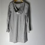 Coolibar Catalina Beach Cover Up Dress Long Sleeve Gray White Stripe M Size M Photo 1