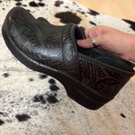 Dansko Professional Black Tooled Embossed Leather Clogs Size 41 Photo 4