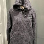 PINK - Victoria's Secret PINK BY VS GREY SHERPA PULL OVER HOODIE Photo 0
