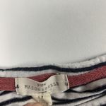 Mason & Belle  Women's Floral Cuffed Short Sleeve Top Dark Navy Size Medium Photo 3