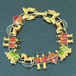 Vintage AVON Nutcracker Train Christmas Theme Slider Bracelet Photo 1