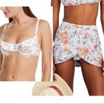 We Wore What  Floral Bikini Set - White and Orange Photo 2