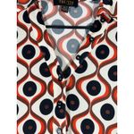 TRUTH BY REPUBLIC Womens Retro Geometric 70's Vibe Print Button Up Shirt Top XS Black Size undefined Photo 4