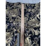 Soft Surroundings  Gold Floral Wide Leg Pants L Black Metallic Pull On Photo 3