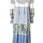 Farm Rio  Pineapple Beach Maxi Dress 100% Cotton Size Large Boho Cottagecore Photo 1