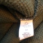 Aerie OFFLINE Sherpa Fleece Pullover With Camo Pocket Green Size Small NWOT Photo 4