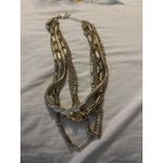 Vera Wang Silver Tone Multi Strand Chain Statement Necklace Rhinestone Accent Jewelry Photo 3