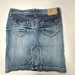 Dollhouse Vintage Denim Skirt Juniors Size 9 Y2K Mini Rhinestone Pockets Stretch Photo 4