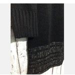 Allison Brittney Sz L Vintage Black Sweater Dress W Metallic Silver Details Photo 5