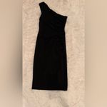 Dress the Population NWOT  Martine Flirty One-Shoulder Midi Sheath Dress Black S Photo 3