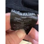 Zadig & Voltaire  Virginia Grunge Military Jacket SIZE 38 US 6 Black Photo 10