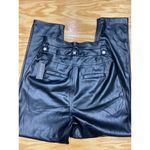 BLANK NYC Womens Vegan Leather Pants Sz 26/2 Black Belted Paperbag Waist NWT Photo 2