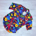 Vintage rinzi tropical outfit short sleeve shirt and shorts with belt 2/sm beach Blue Photo 2