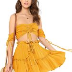 Floerns Off The Shoulder Crop Top Skirt Set Photo 0