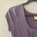 Downeast  Basics purple short sleeve pleated dress with rosette size medium Photo 1