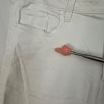 Paige ‎ High Rise Flare Jeans Raw Hem Crisp White Denim Pants Womens Size 31 Photo 2