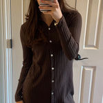 Michael Stars Kayla Button Down Cardigan Dress in Java Photo 0