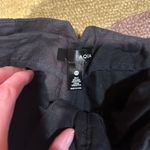 AQUA Bloomingdales Black Linen Thin Paperbag Tie Waist Pants High Waisted XS Photo 3