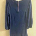 Lilly Pulitzer navy blue 10% silk crewneck pullover sweater. Medium Photo 5