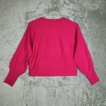 Pink Rose  Sweater Women Medium Pink Ribbed Cropped Colorful Preppy Office Casual Photo 2