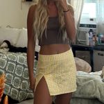 Peppermayo Yellow  Mini Slit Skirt Photo 0