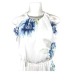 Old Navy Maxi Dress XS Sleeveless Floral White Blue Ruffle Festival Boho Summer Photo 1