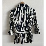 American Vintage APPRAISAL Vintage Y2K Black White Belted Retro Short Trench Coat Womens Small Photo 1