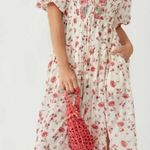 Free People Lysette Maxi Dress in Tea Combo Medium Bohemian Gypsy Indian Cotton Photo 0