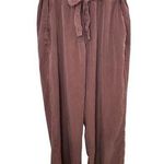 Thread and Supply Mauve Colored Flowy Pants With Belt Pink Size L Photo 0