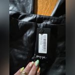 Nasty Gal Black Skinny Faux Leather Trousers, Size 8, NWT Photo 3