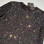 St. John Caviar Multi Mini Black Sequins Dress Size 6 D41 Photo 9