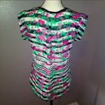 Charming Charlie  floral striped short sleeve blouse Photo 5