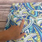 Lulu B Cropped Wide Straight Leg Pull On Pants Large Blue Green White Black L Photo 2