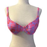 Kulani Kinis Pink Purple Bikini Top Cherry Berry Padded Underwire Large NWT Photo 0