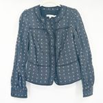 See By Chloe  Womens Geometric Embroidered Wool Blend Button Down Jacket Size‎ 6 Photo 0