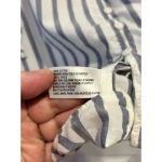 Universal Threads Universal Thread Top Women S Small Blue Striped Button Up Short Sleeve Shirt Photo 5