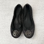 Tory Burch Black Gold Tweed Fabric Caroline Classic Reva Ballet Flats Shoes 6.5 Photo 4