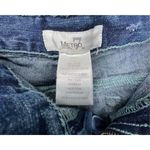 Metro 7 Low Rose Flare Jeans With Embroidery and Sequins On Bottom Blue Size 12 Photo 2