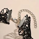 Gothic Retro‎ Style Black Flower Lace Anklet Photo 4