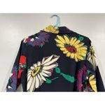 Tucker Silk Crepe de Chine Floral Collared Long Sleeve Dress XS Photo 8