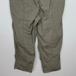 James Perse  Utility Pant Large Green Cropped Drawstring Waist Casual Relaxed Fit Photo 7