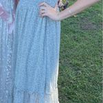 Light Blue Floral Maxi Dress Multiple Size M Photo 6