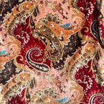 Soft Surroundings Shirt Orange Montaigne Paisley Velour Button Down Tunic Small Photo 4