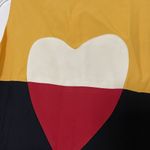 Moschino Vintage 1992 Couture Heart shape color block yellow black shift dress Photo 6
