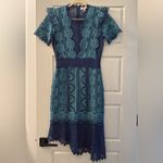 Sea New York Lola Lace Dress Blue Size 4 Photo 3