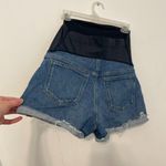 Madewell Over the Belly Denim Shorts Medium Dark Cuffed Jean Shorts MATERNITY 27 Photo 15